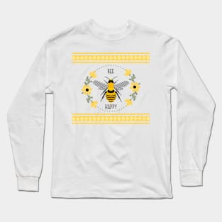 Bee Happy Quilt F Long Sleeve T-Shirt